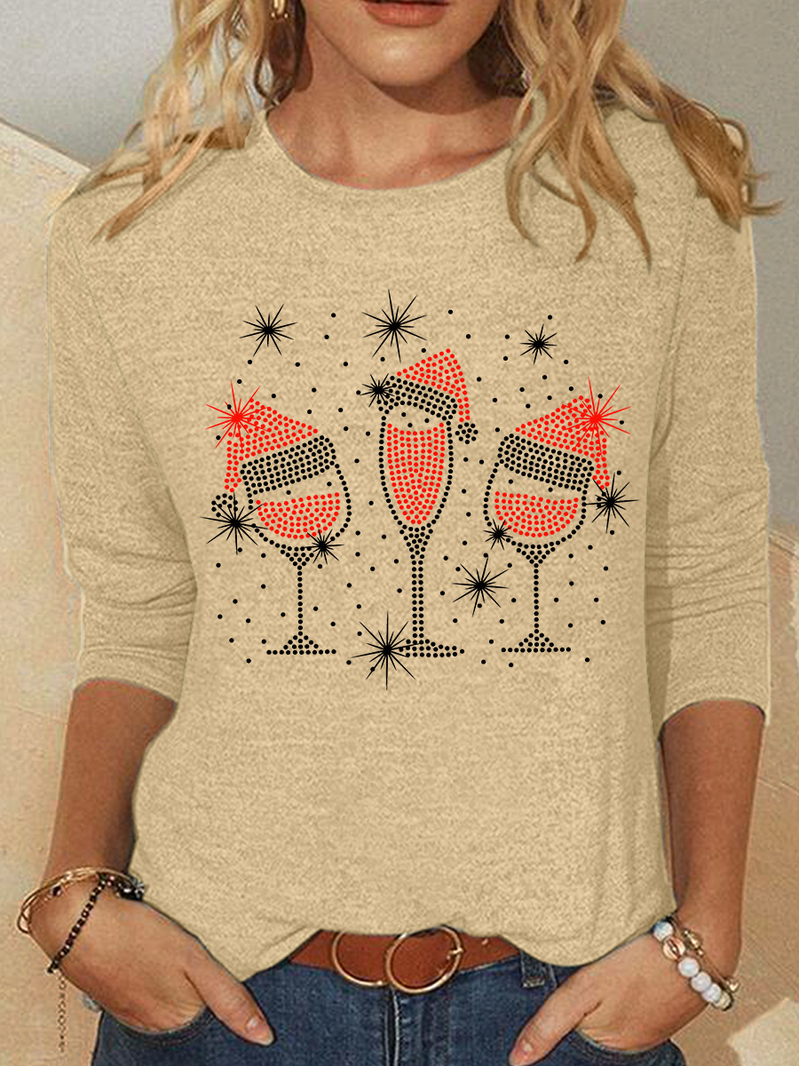 CHRISTMAS WINE Long sleeve Shirt