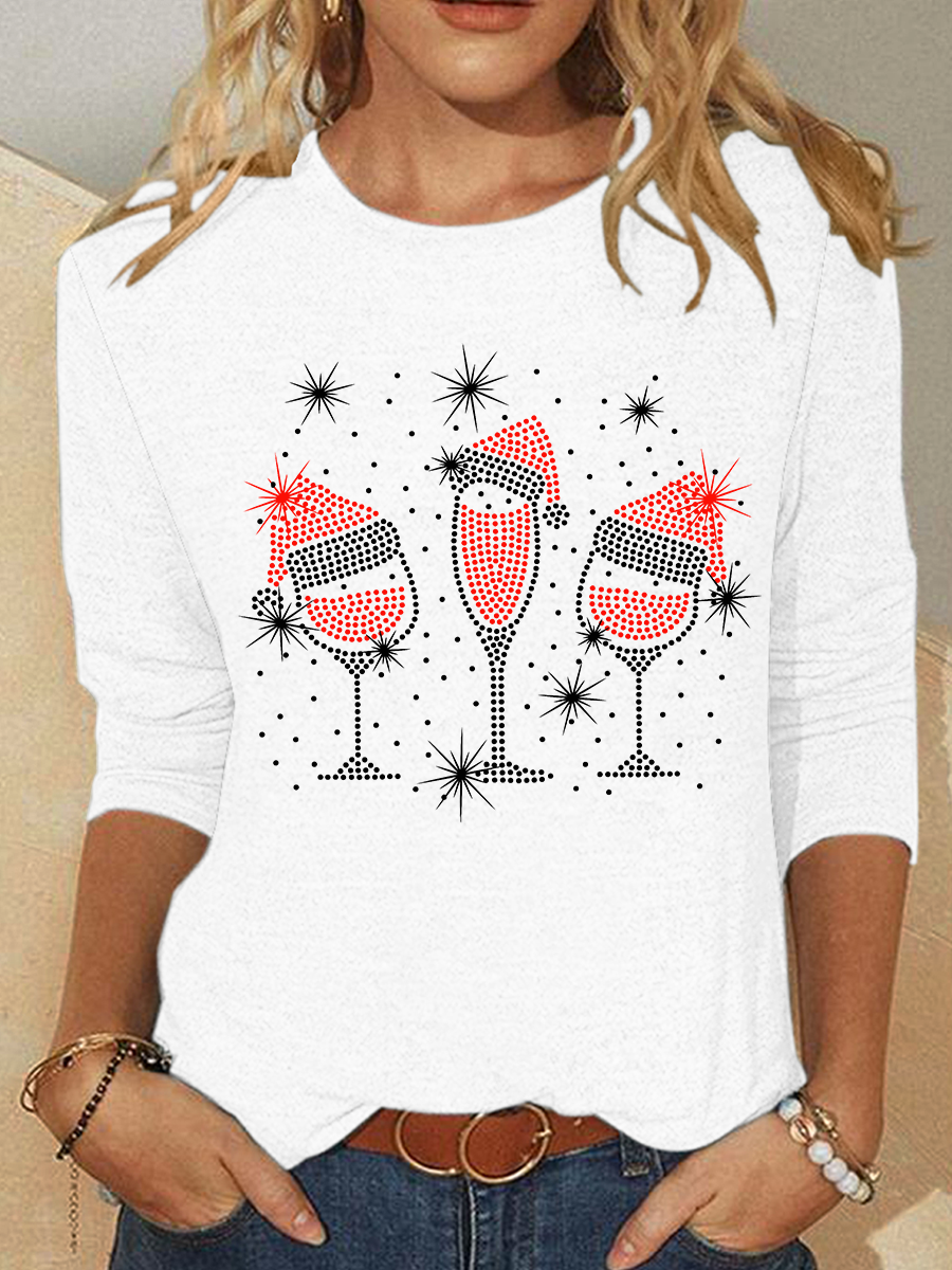 CHRISTMAS WINE Long sleeve Shirt