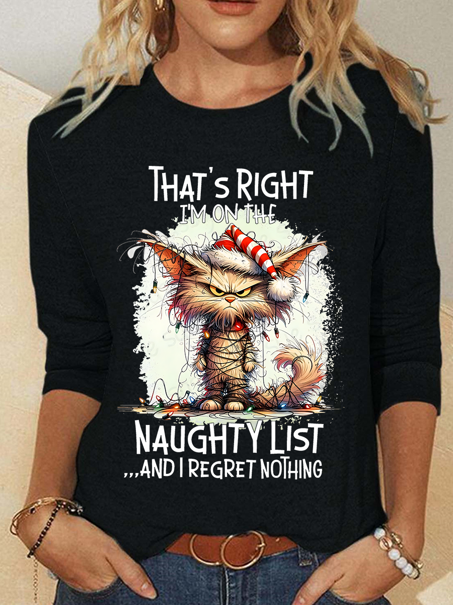 That's Right I'm On The Naughty List Casual Long Sleeve Shirt