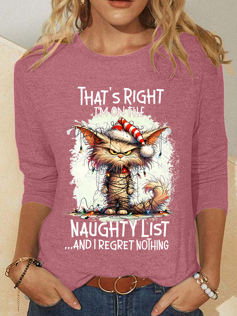 That's Right I'm On The Naughty List Casual Long Sleeve Shirt