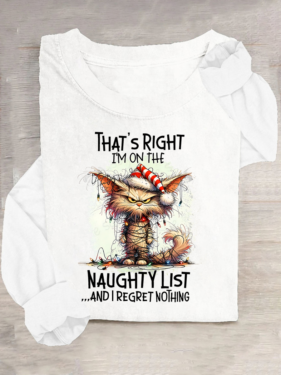 That's Right I'm On The Naughty List Casual Long Sleeve Shirt