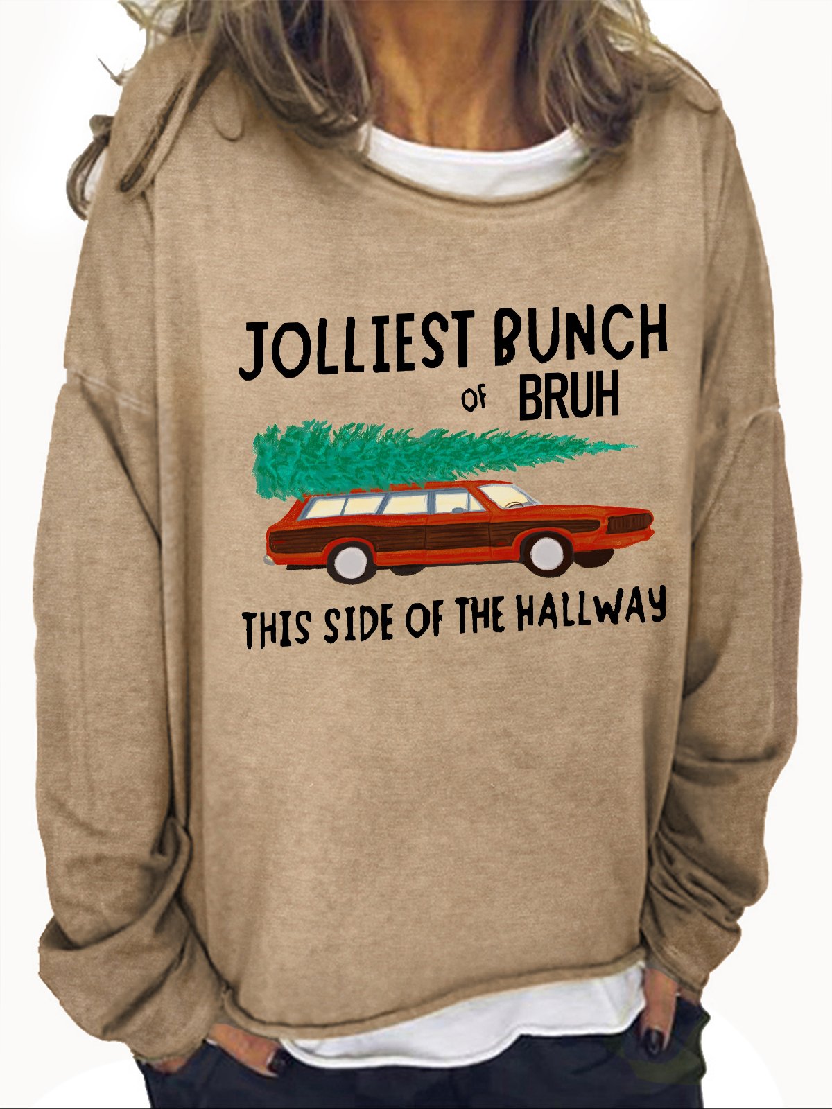 Jolliest Bunch Of Bruh Christmas Casual Sweatshirt