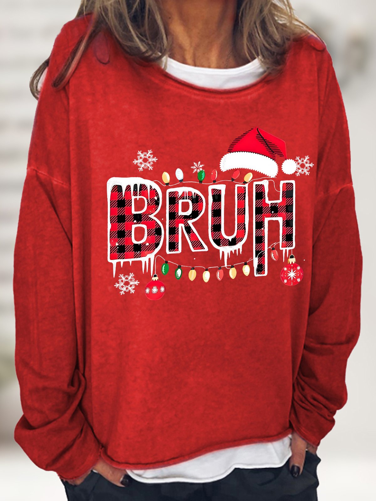 Bruh Christmas Casual Sweatshirt