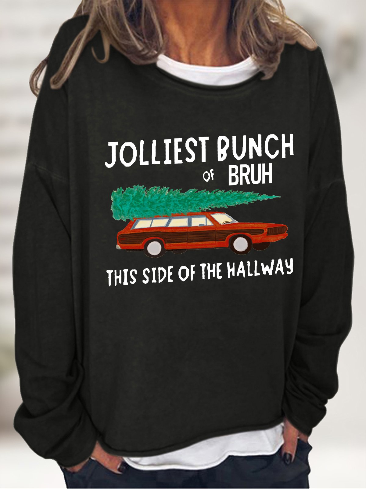 Jolliest Bunch Of Bruh Christmas Casual Sweatshirt