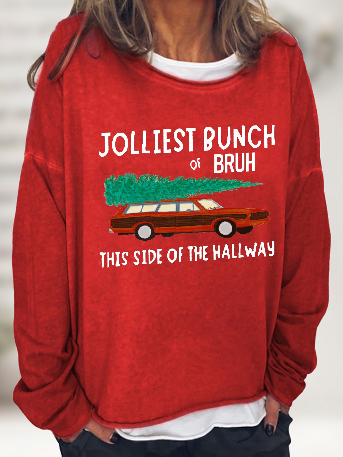 Jolliest Bunch Of Bruh Christmas Casual Sweatshirt