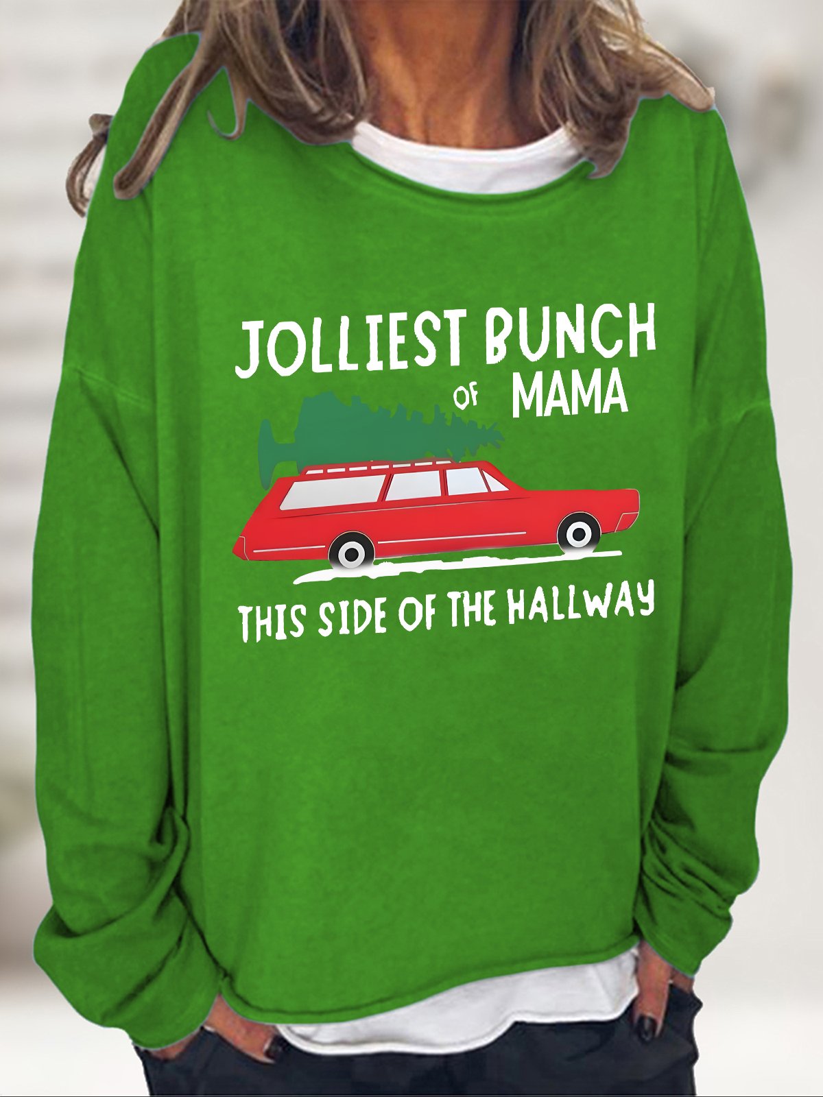 Jolliest Bunch Of  Mama Christmas Casual Sweatshirt