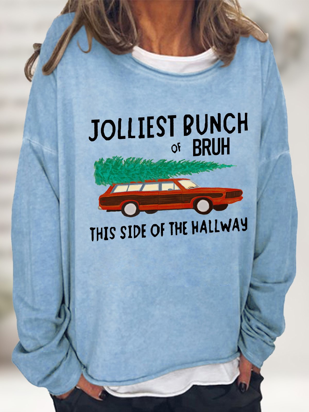 Jolliest Bunch Of Bruh Christmas Casual Sweatshirt