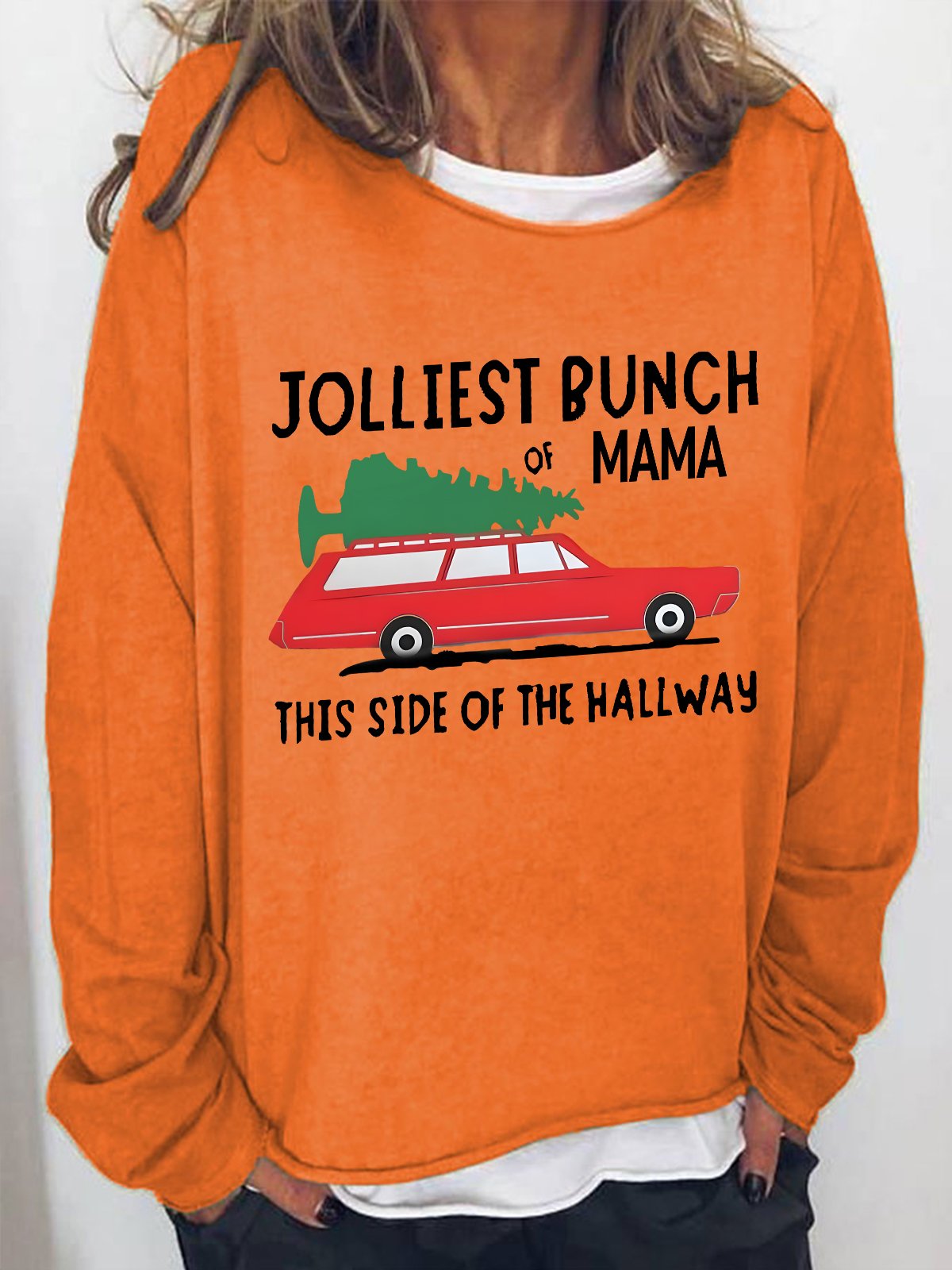 Jolliest Bunch Of  Mama Christmas Casual Sweatshirt