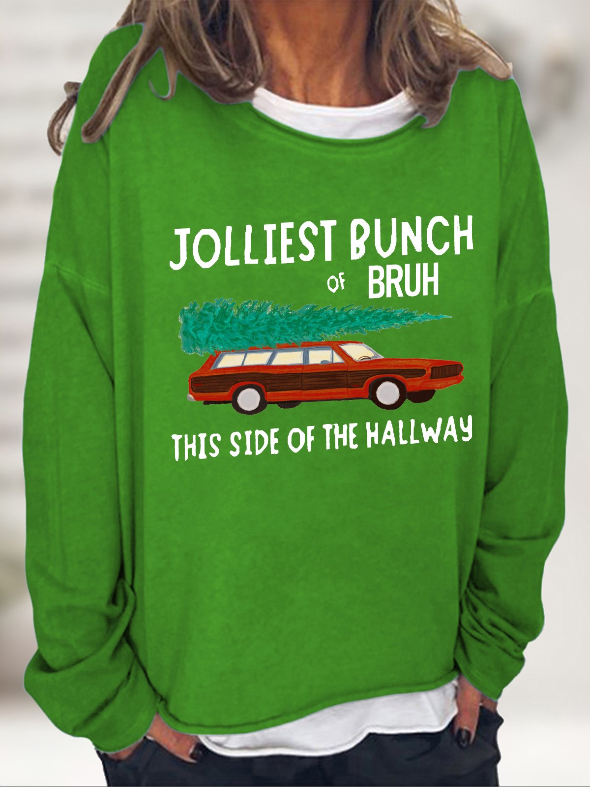 Jolliest Bunch Of Bruh Christmas Casual Sweatshirt