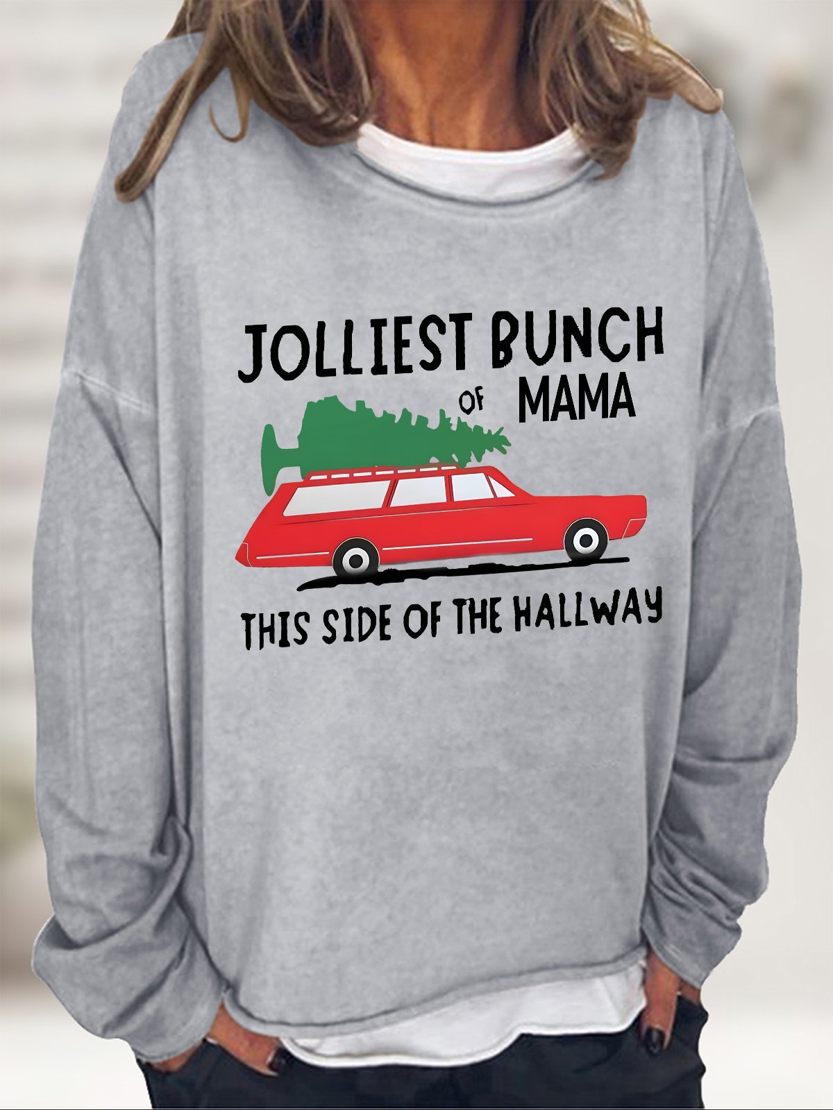 Jolliest Bunch Of  Mama Christmas Casual Sweatshirt