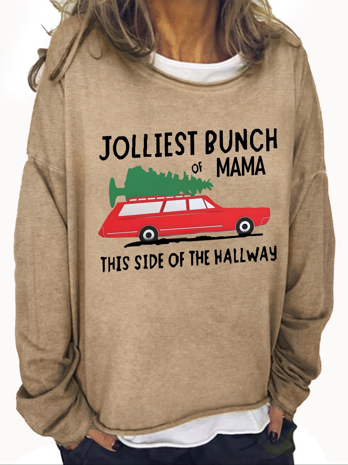 Jolliest Bunch Of  Mama Christmas Casual Sweatshirt