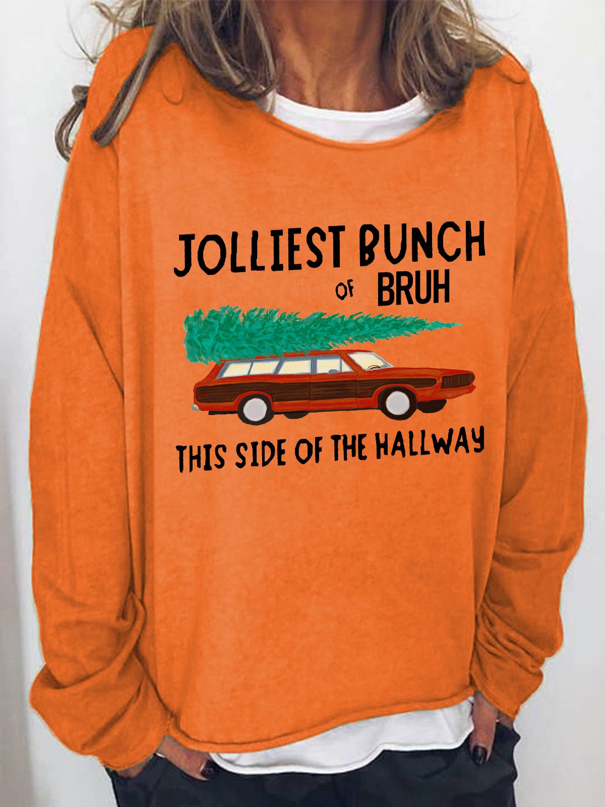 Jolliest Bunch Of Bruh Christmas Casual Sweatshirt