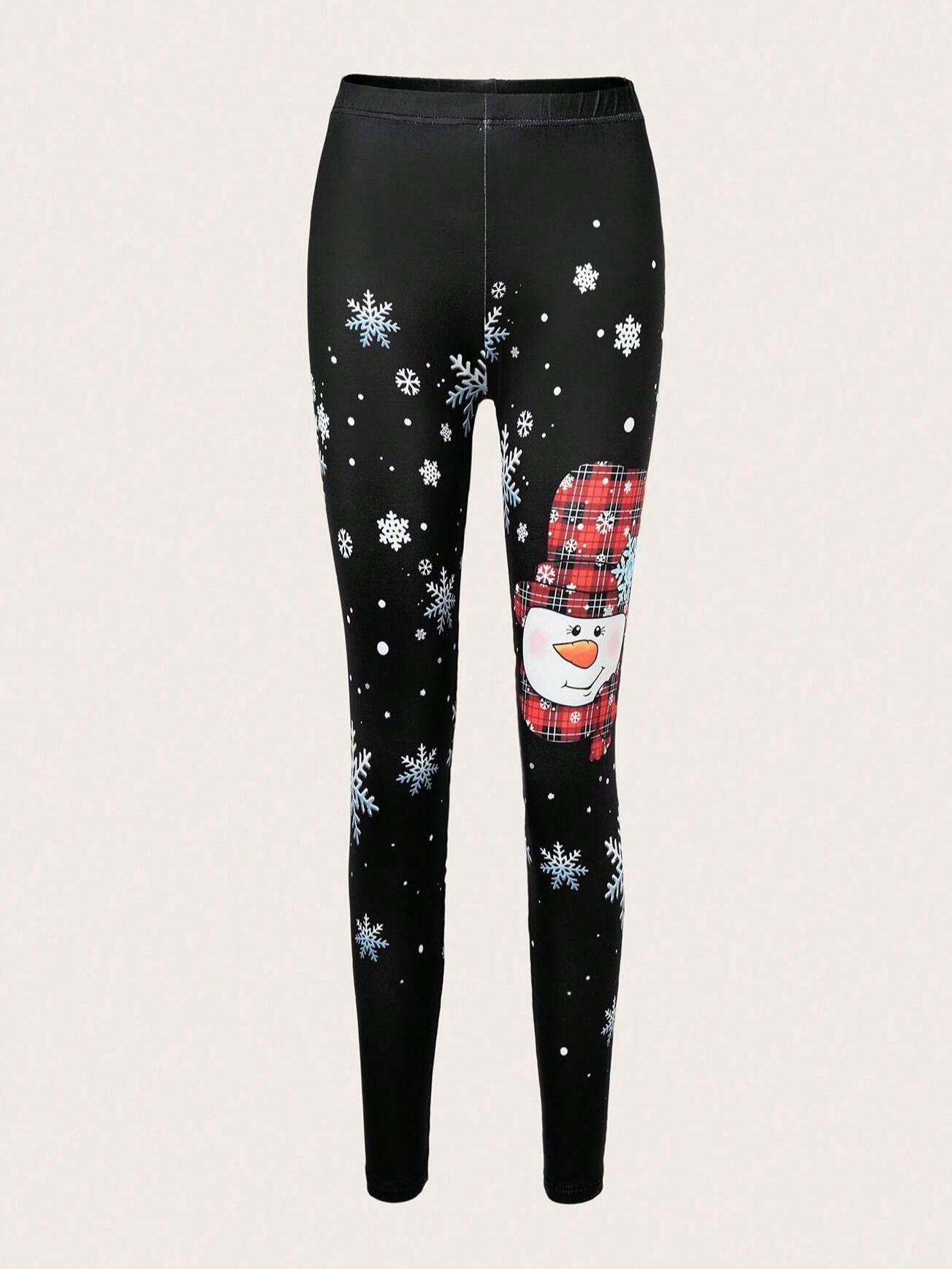 Christmas Snowman Print Leggings