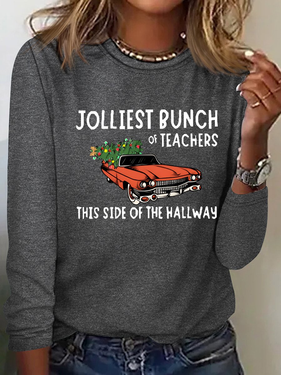 Jolliiest Bunch Of Teachers Casual Long Sleeve Shirt