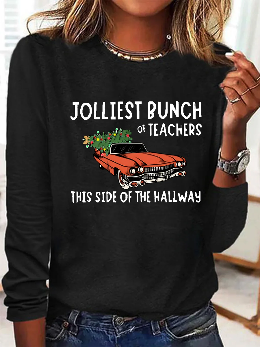 Jolliiest Bunch Of Teachers Casual Long Sleeve Shirt