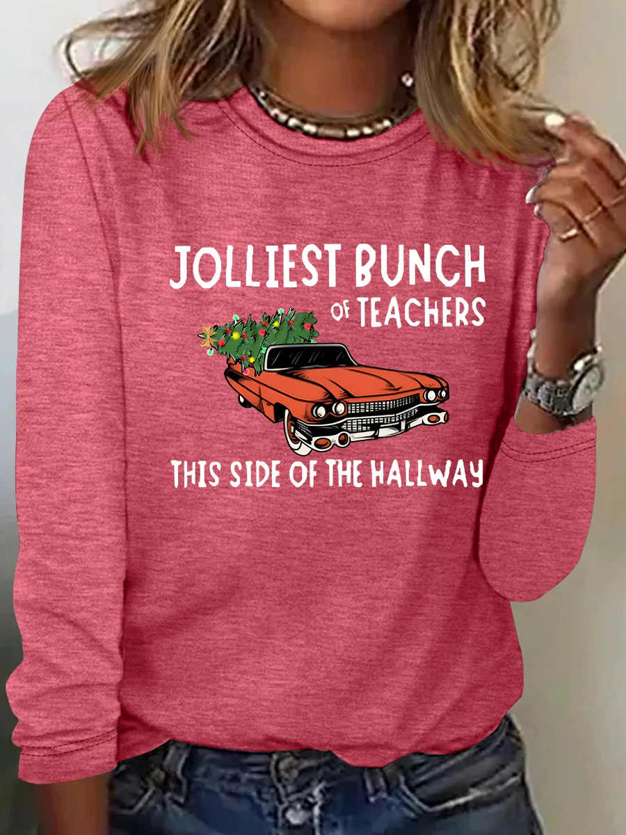 Jolliiest Bunch Of Teachers Casual Long Sleeve Shirt