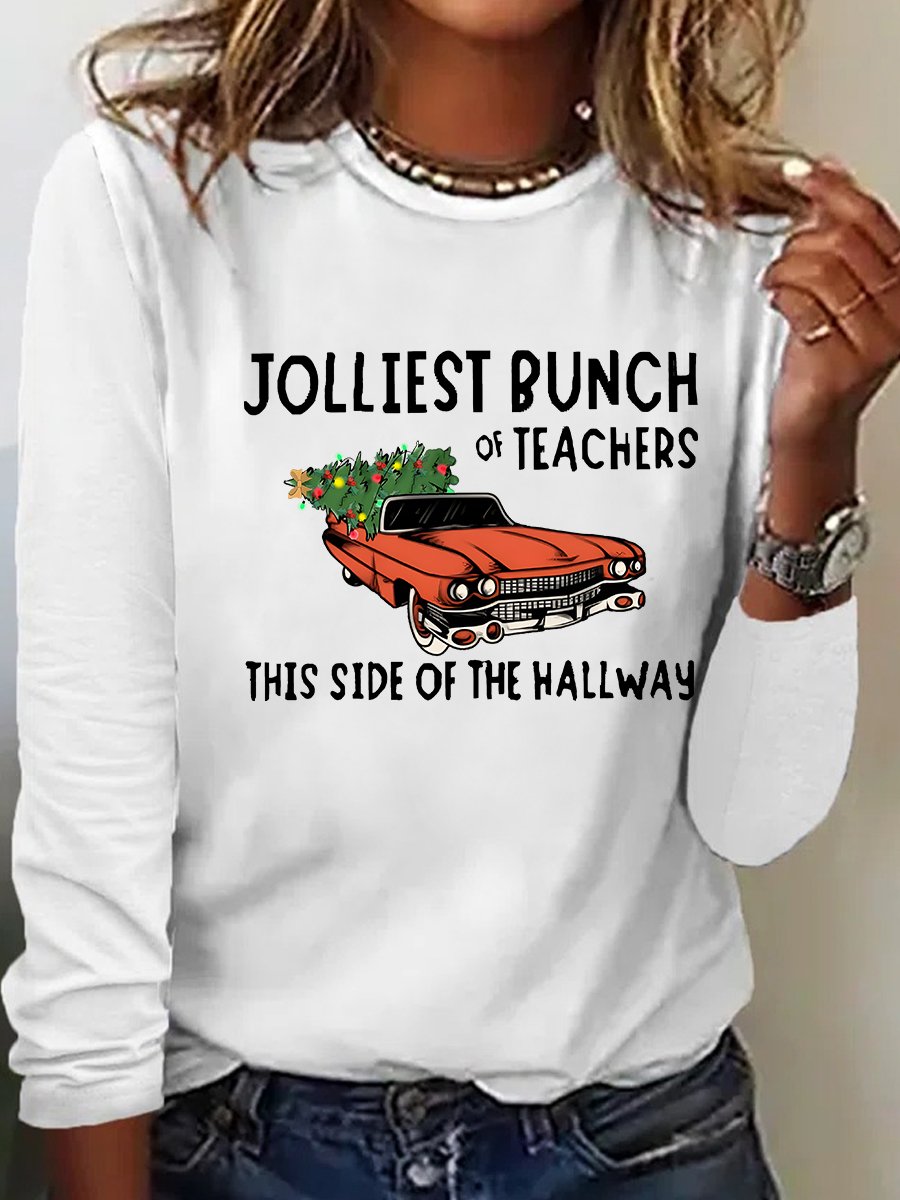 Jolliiest Bunch Of Teachers Casual Long Sleeve Shirt