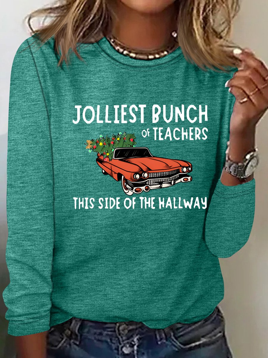 Jolliiest Bunch Of Teachers Casual Long Sleeve Shirt