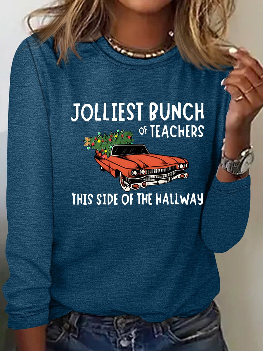 Jolliiest Bunch Of Teachers Casual Long Sleeve Shirt