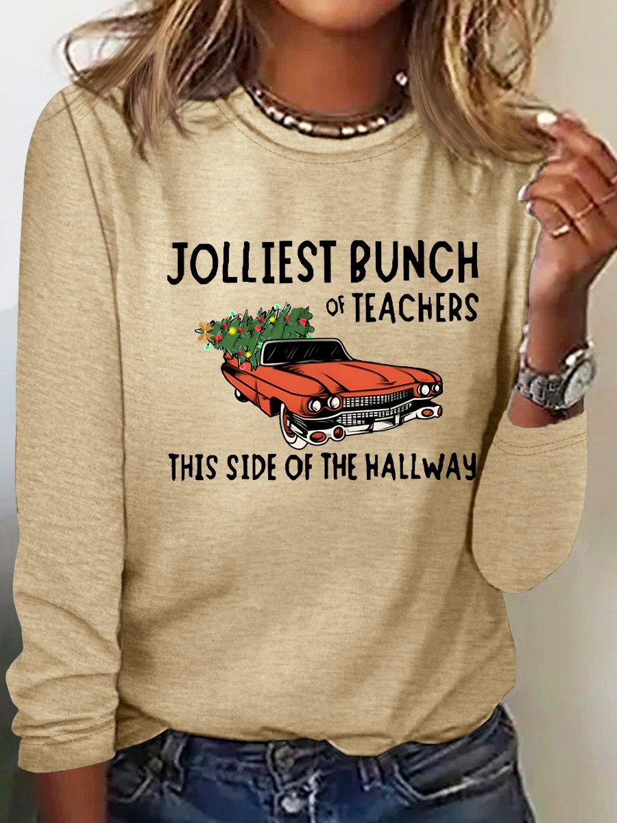 Jolliiest Bunch Of Teachers Casual Long Sleeve Shirt