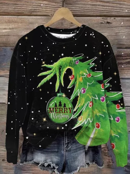 Casual Loose Christmas Sweatshirt