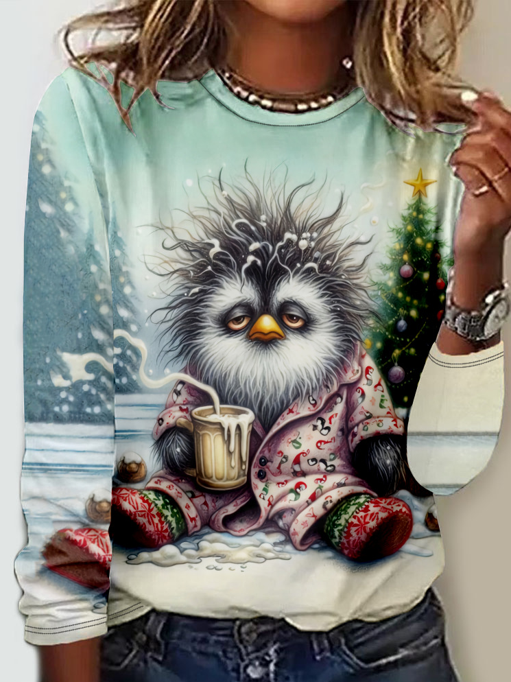 Christmas Casual Crew Neck T-Shirt