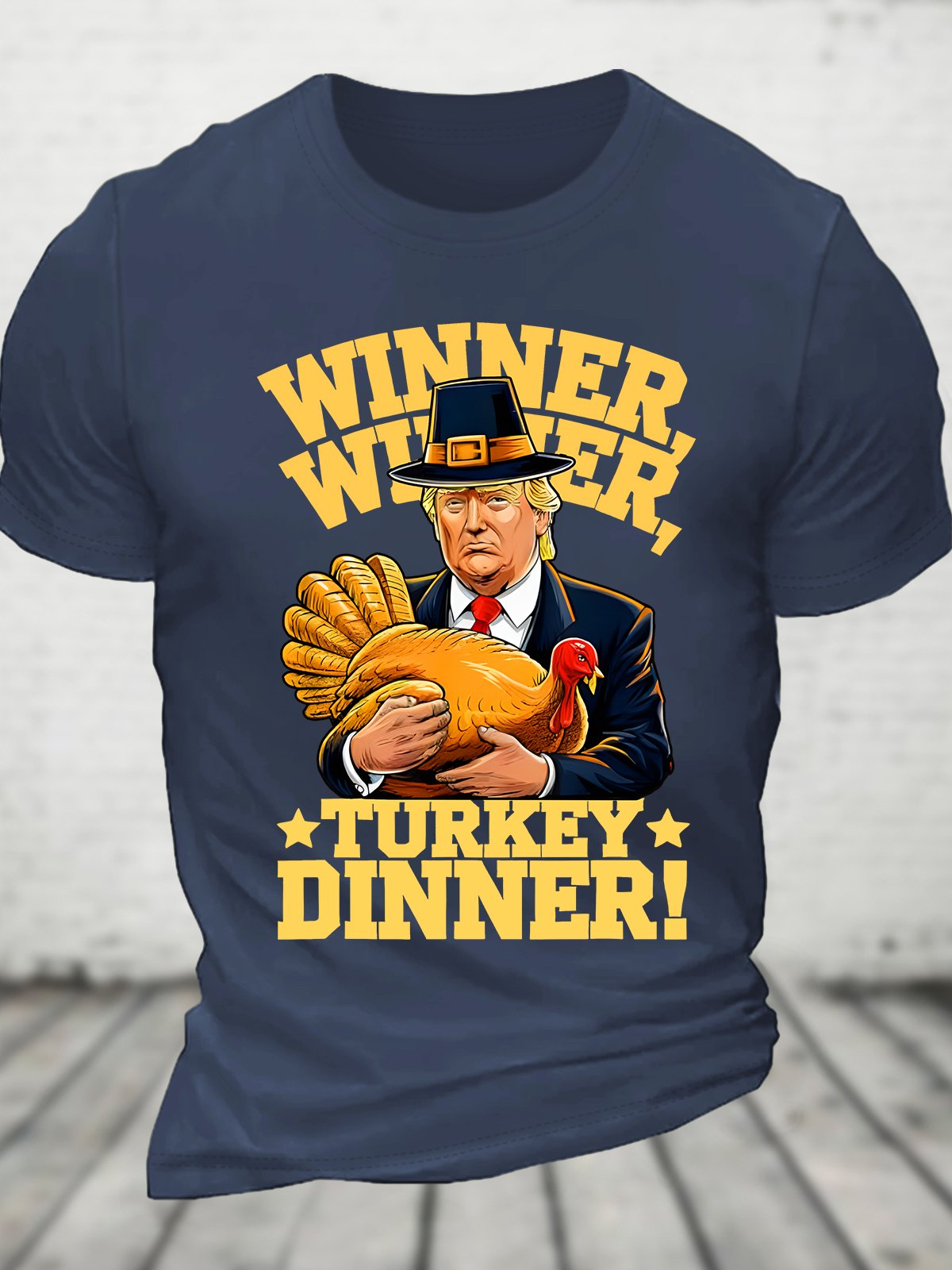 Thanksgiving Humor Trump Turkey Cotton T-shirt