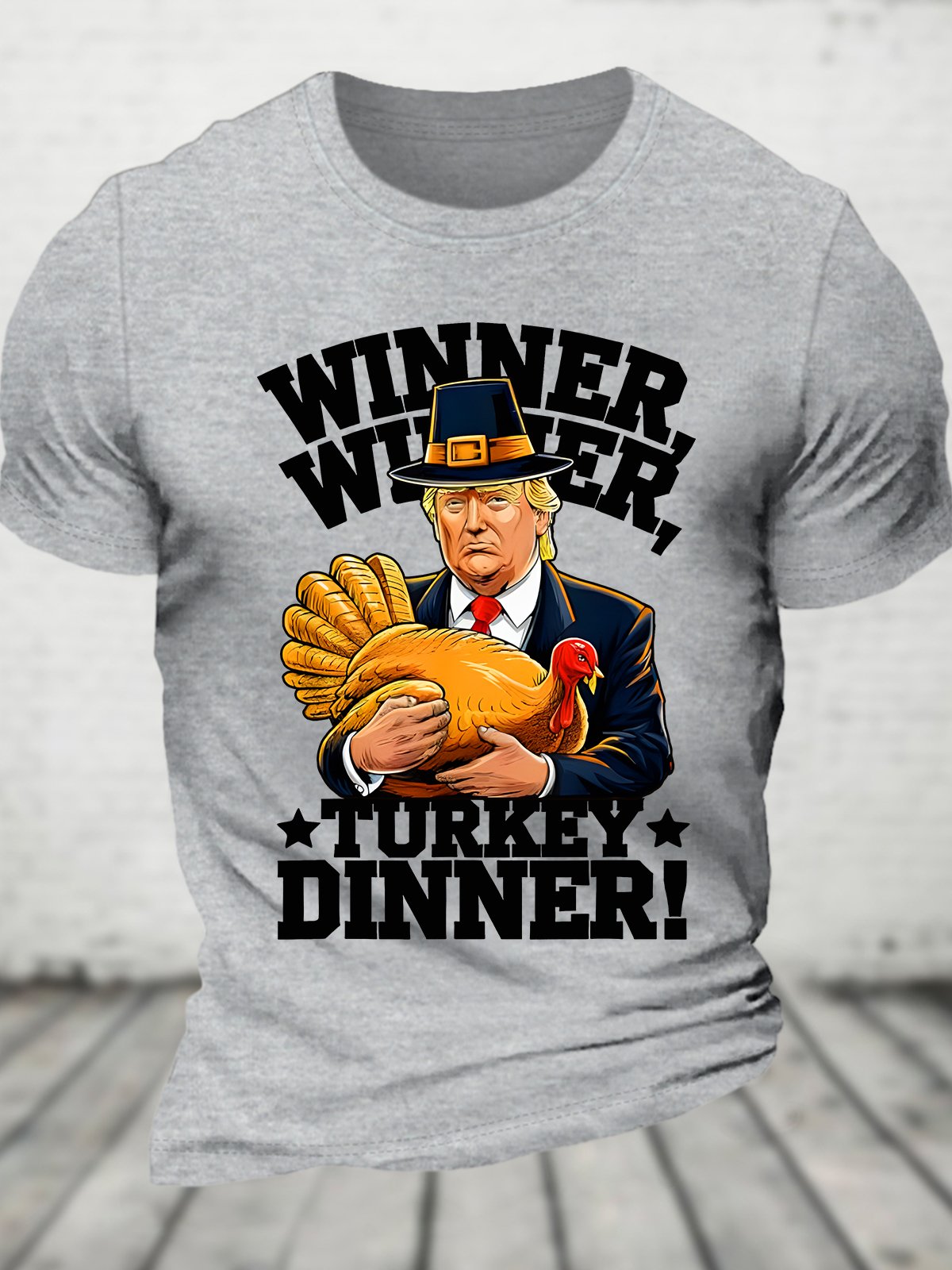 Thanksgiving Humor Trump Turkey Cotton T-shirt