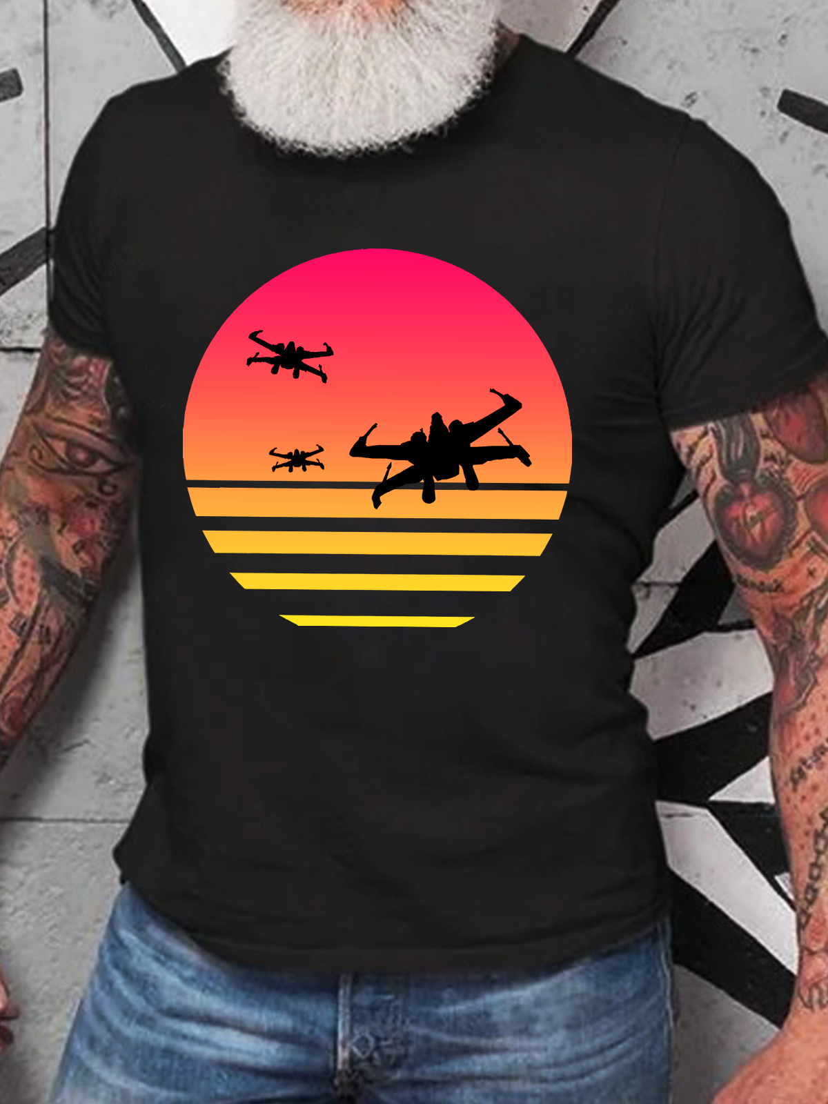 Sunset X-Wing Starfighter Cotton T-Shirt