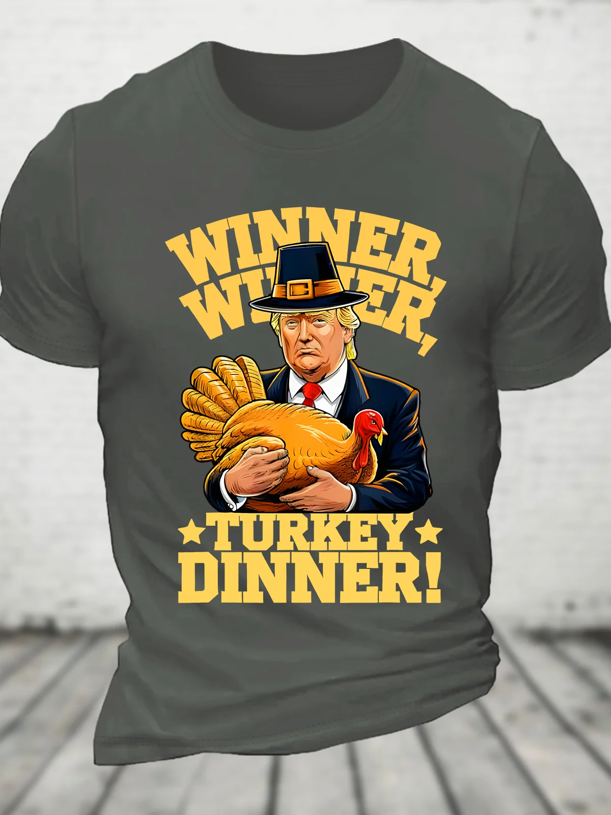 Thanksgiving Humor Trump Turkey Cotton T-shirt