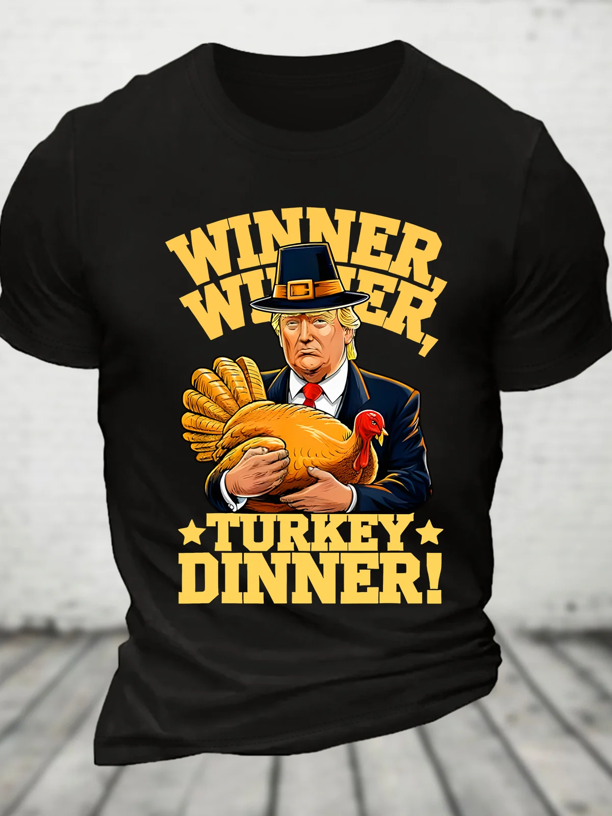 Thanksgiving Humor Trump Turkey Cotton T-shirt