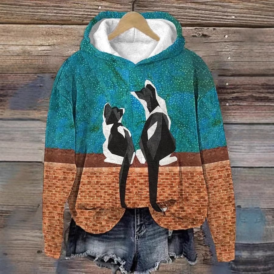 Hoodie Loose Casual Animal Sweatshirt