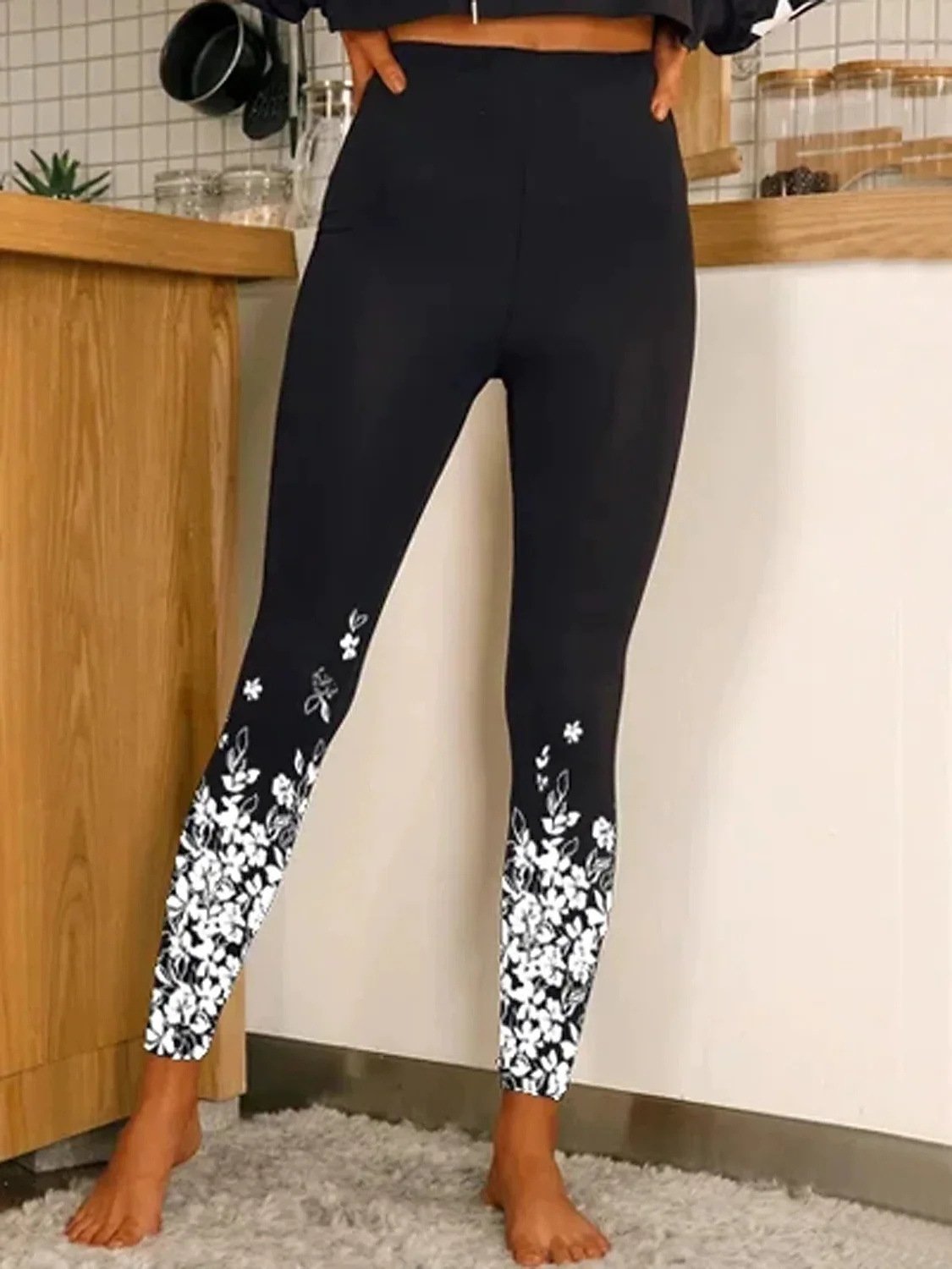 Print Casual Everyday Stretch Leggings