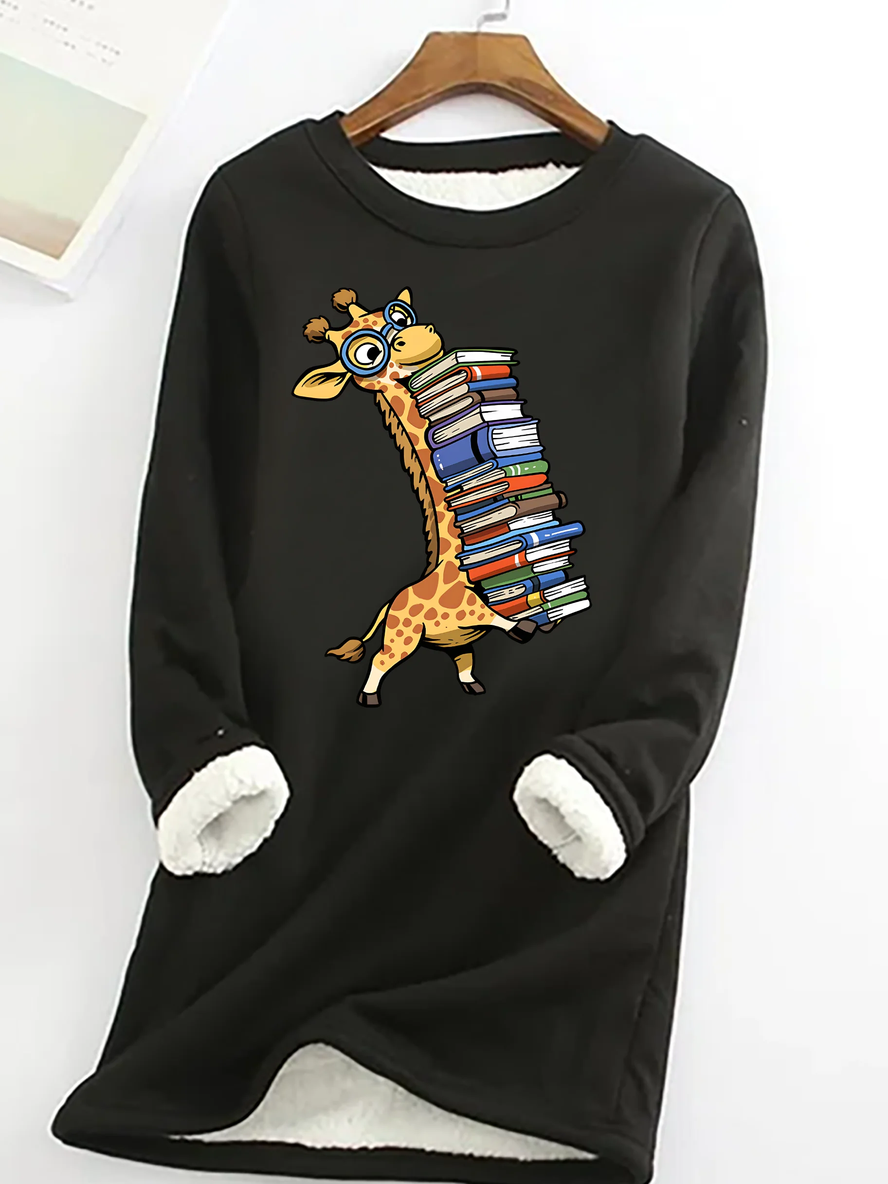 High Reader Casual Fluff Fleece Fabric Sweatshirt