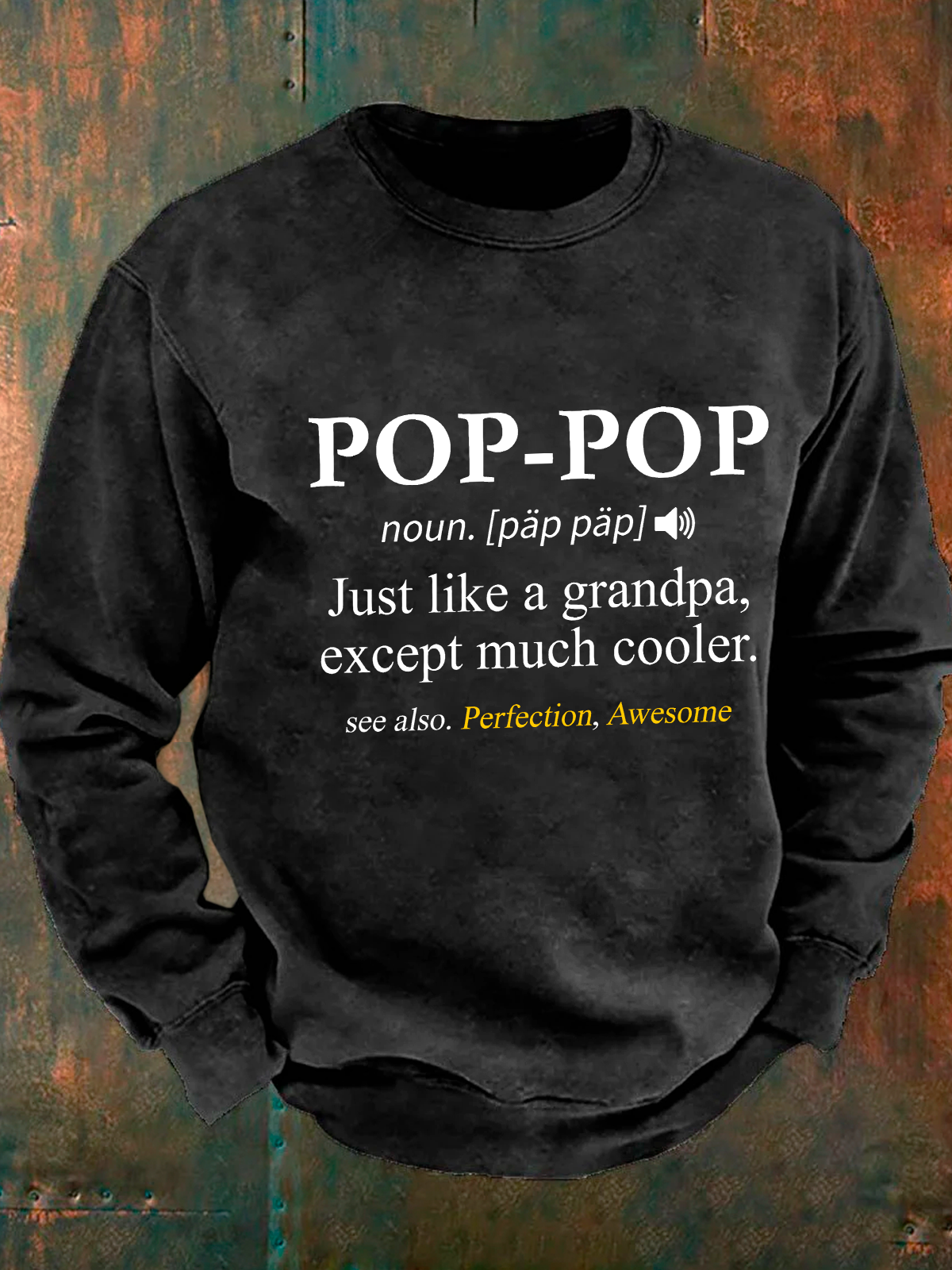 Pop-Pop Definition Grandpa Men's Casual Sweatshirt