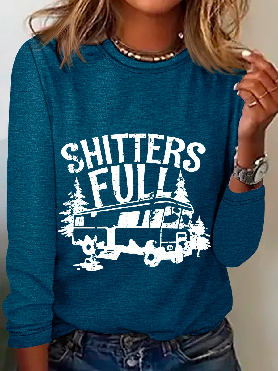 Retro Shitters Full Griswold Christmas Tree Casual Long Sleeve Shirt