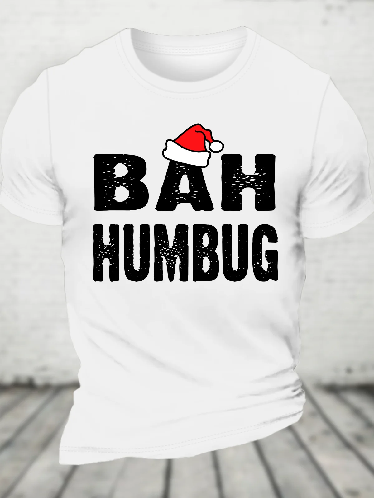 Bah! Humbug Spirit Christmas Cotton T-Shirt