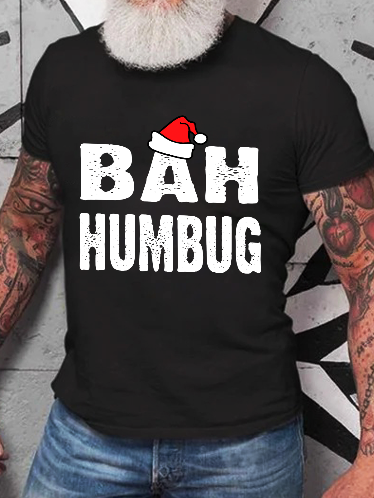 Bah! Humbug Spirit Christmas Cotton T-Shirt