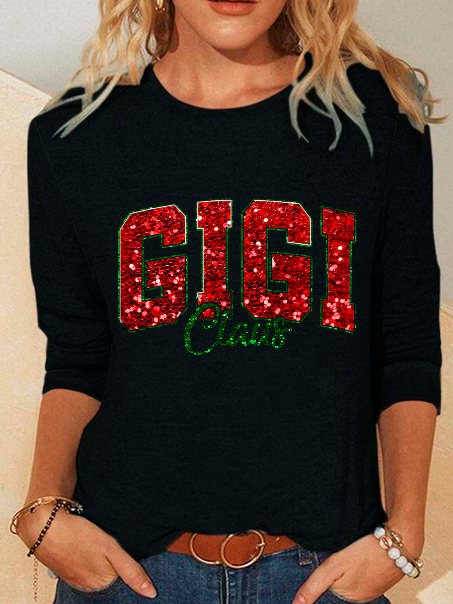 Gigi Claus Casual Long Sleeve Shirt