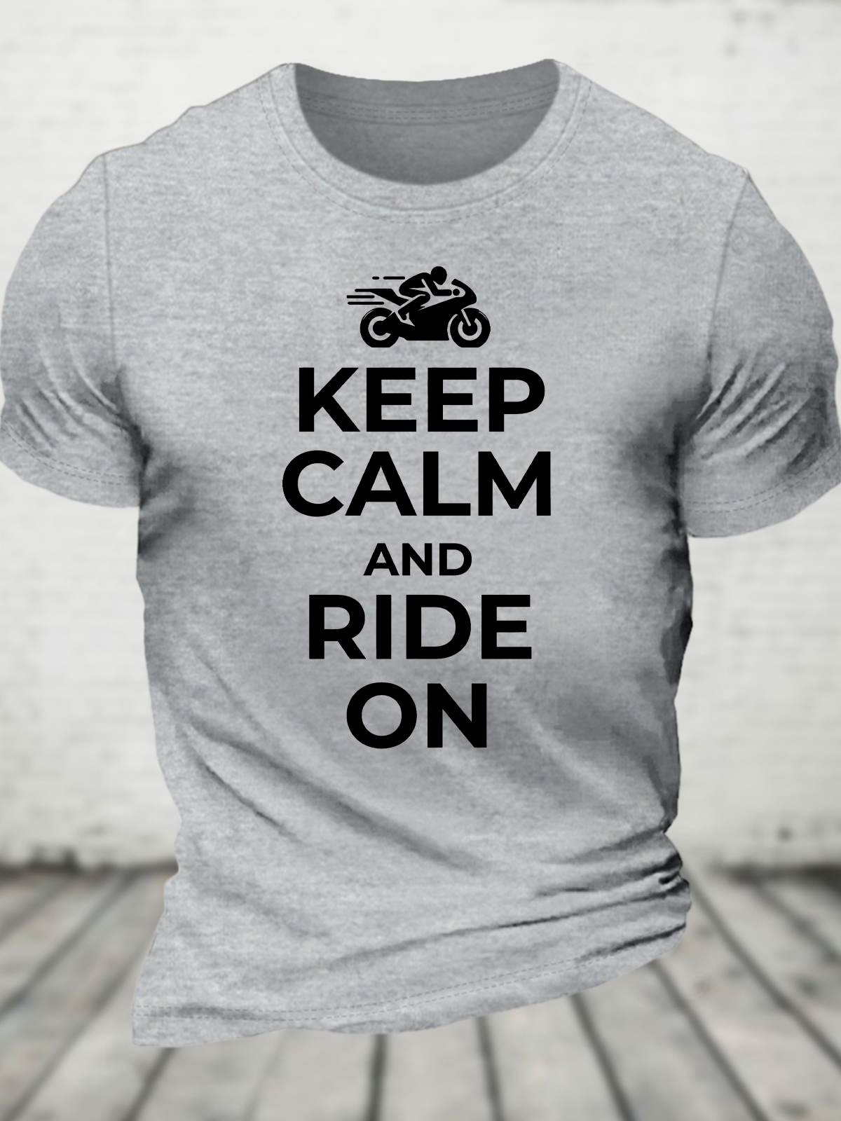 Keep Calm And Ride On Cotton T-Shirt