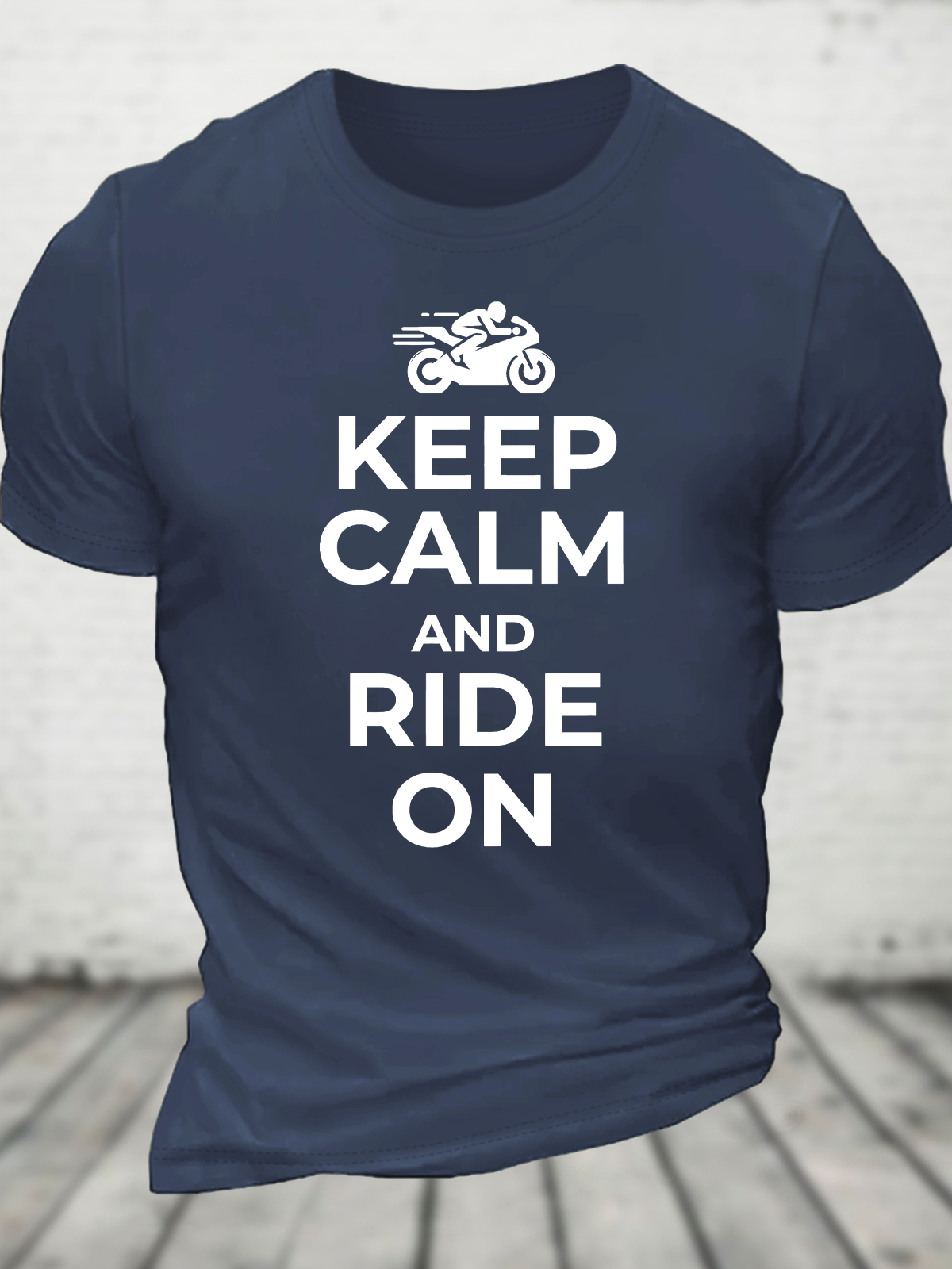 Keep Calm And Ride On Cotton T-Shirt