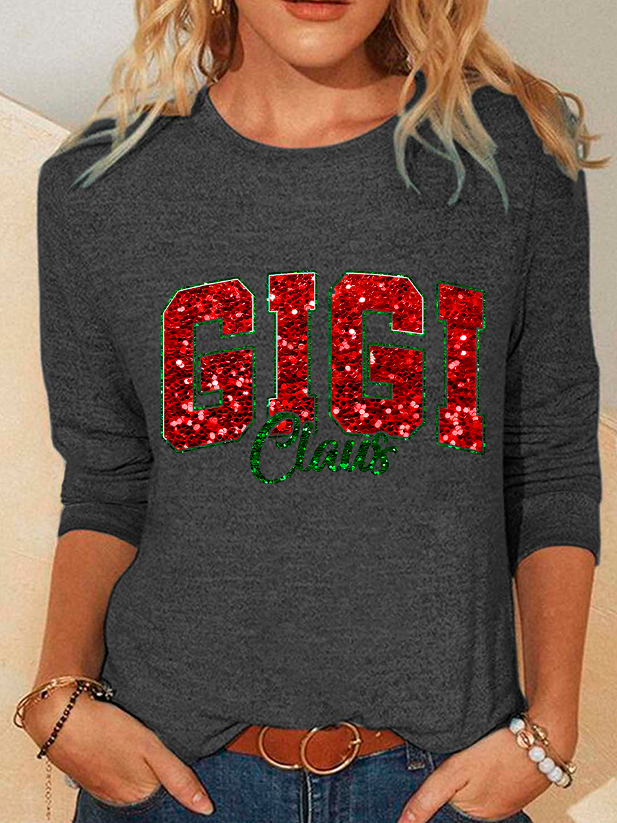 Gigi Claus Casual Long Sleeve Shirt