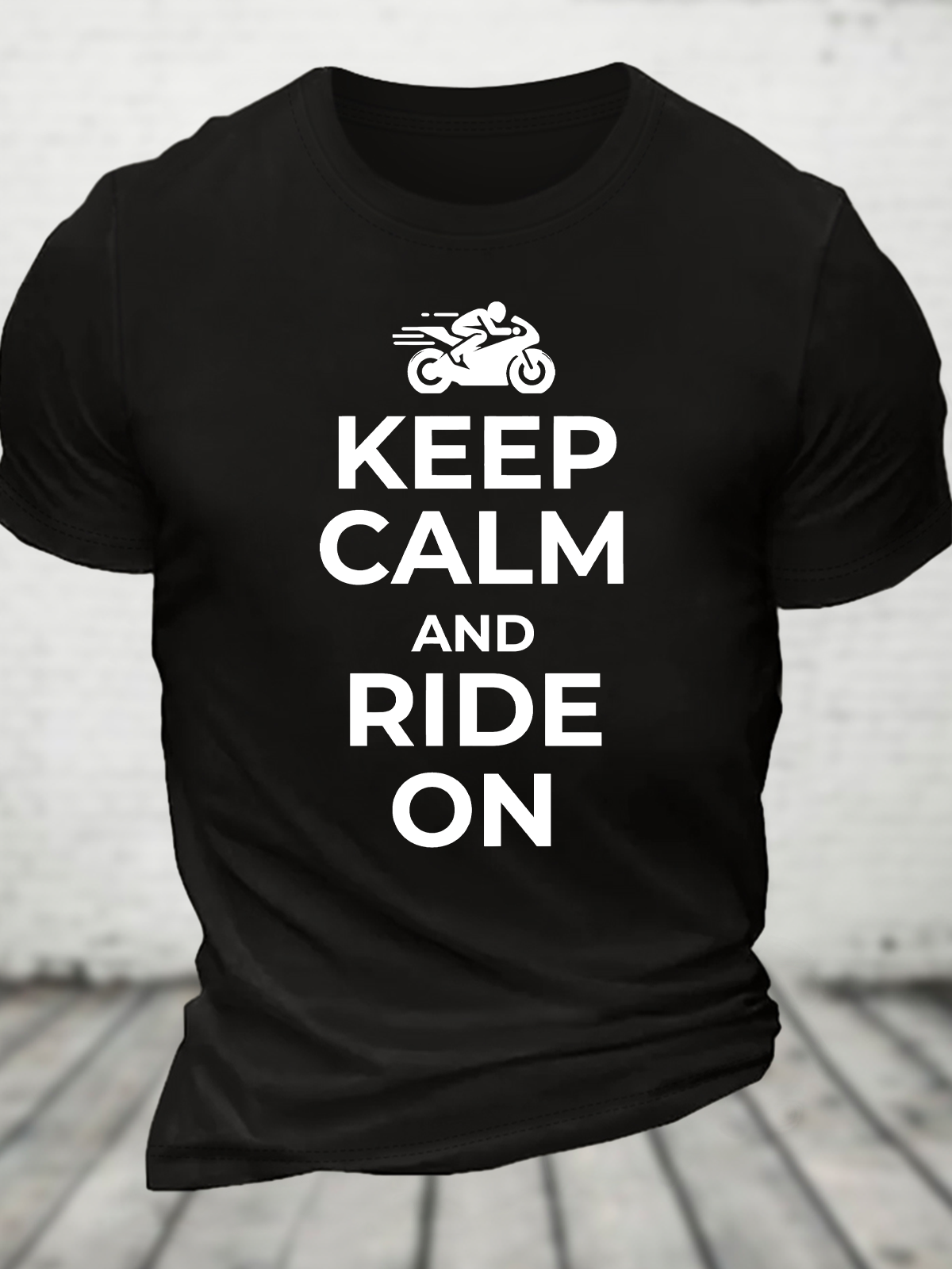 Keep Calm And Ride On Cotton T-Shirt