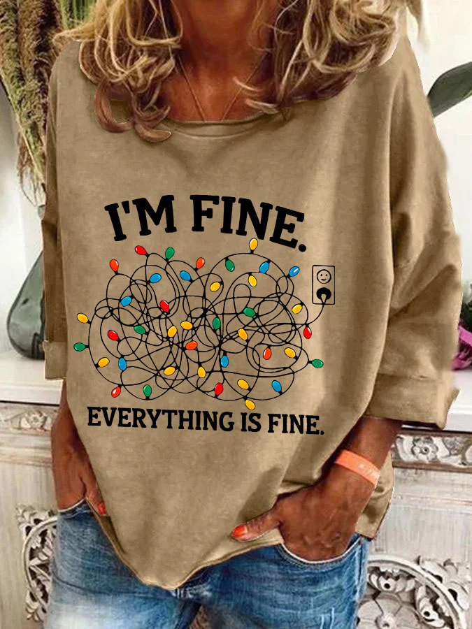 I'm Fine Casual Sweatshirt