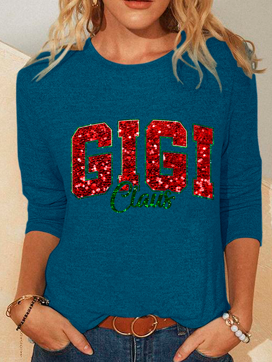 Gigi Claus Casual Long Sleeve Shirt