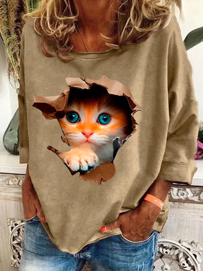 Cute Cat Casual Sweatshirt