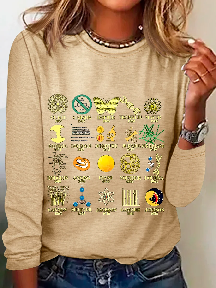 Vintage Science Casual Long Sleeve Shirt