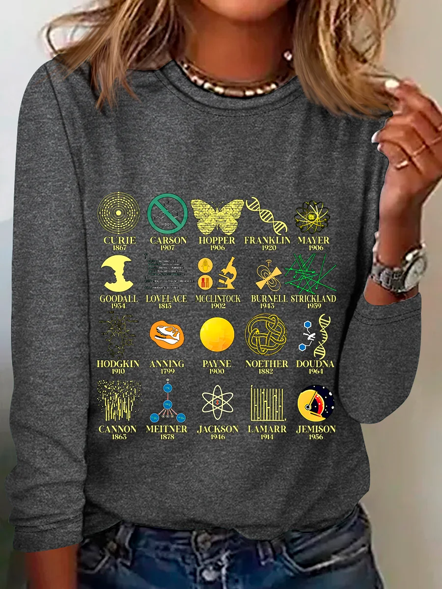 Vintage Science Casual Long Sleeve Shirt