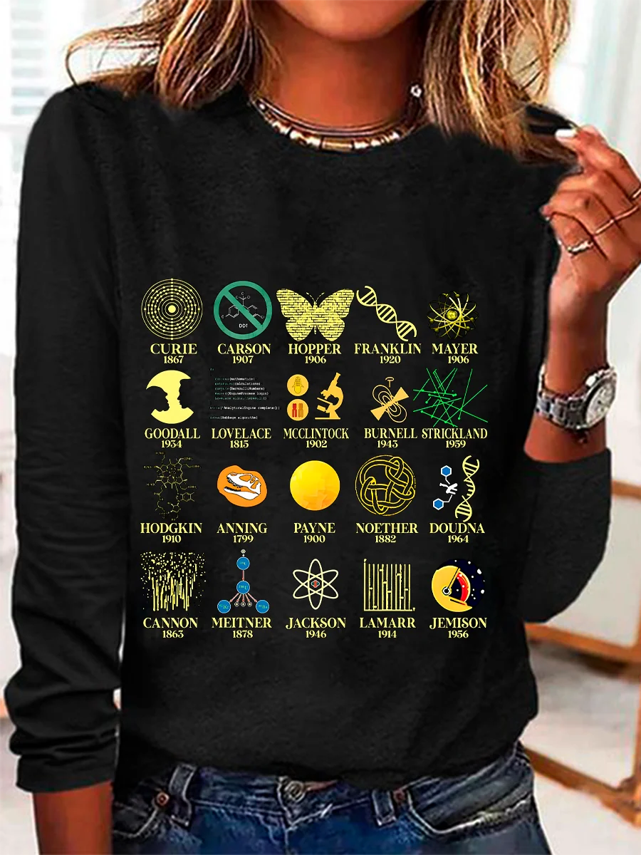 Vintage Science Casual Long Sleeve Shirt