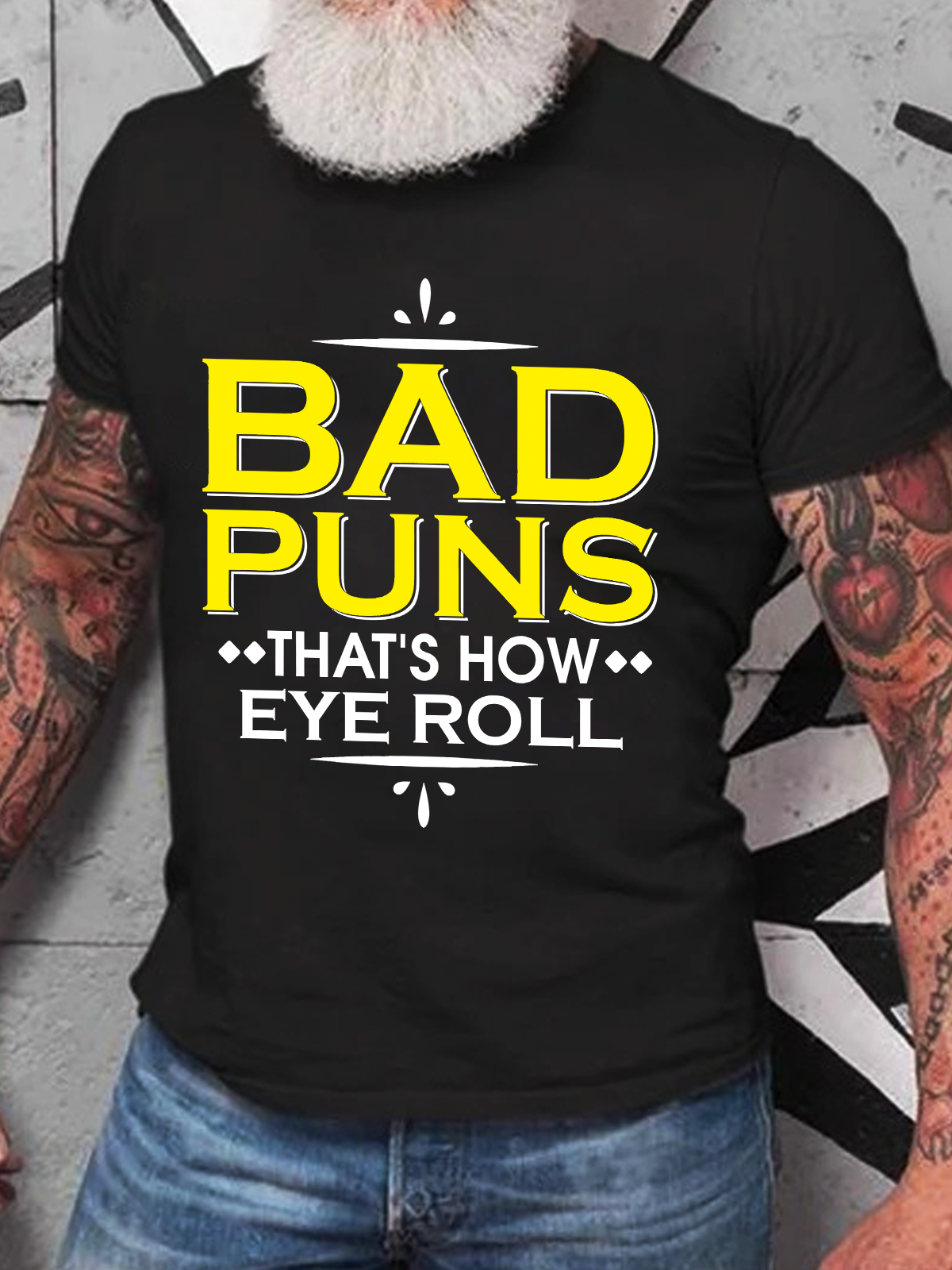 Punny Bad Puns, That's How Eye Roll Funny Pun Cotton T-Shirt